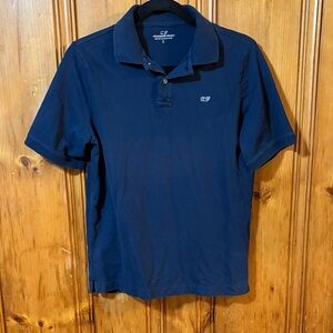 Boy’s Vineyard Vines Navy Blue Polo Shirt - Short Sleeve - Size Large
